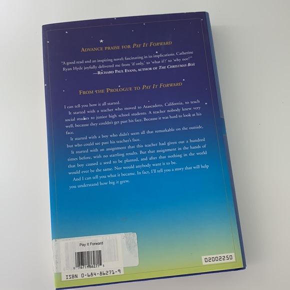 Pay It Forward (Hardbound Book) - Picture 2 of 6